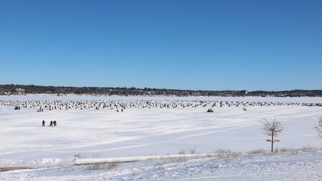 Ice fishing in Barrie